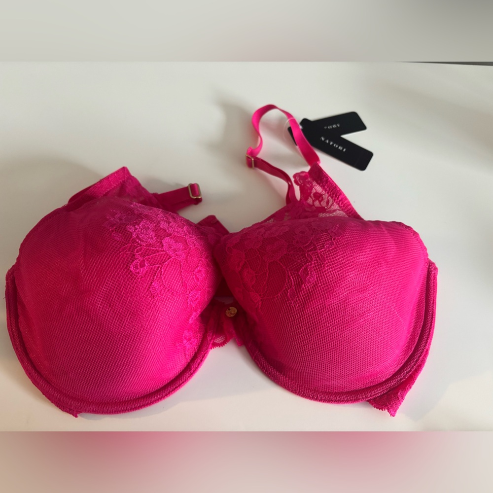 NWT Natori 36DD Pink Feathers Bra